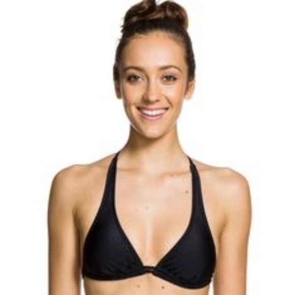 🌊Roxy 70's Halter Separate Bikini Top Black - Picture 2 of 3